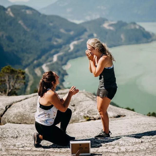 Proposal on mountaintop 