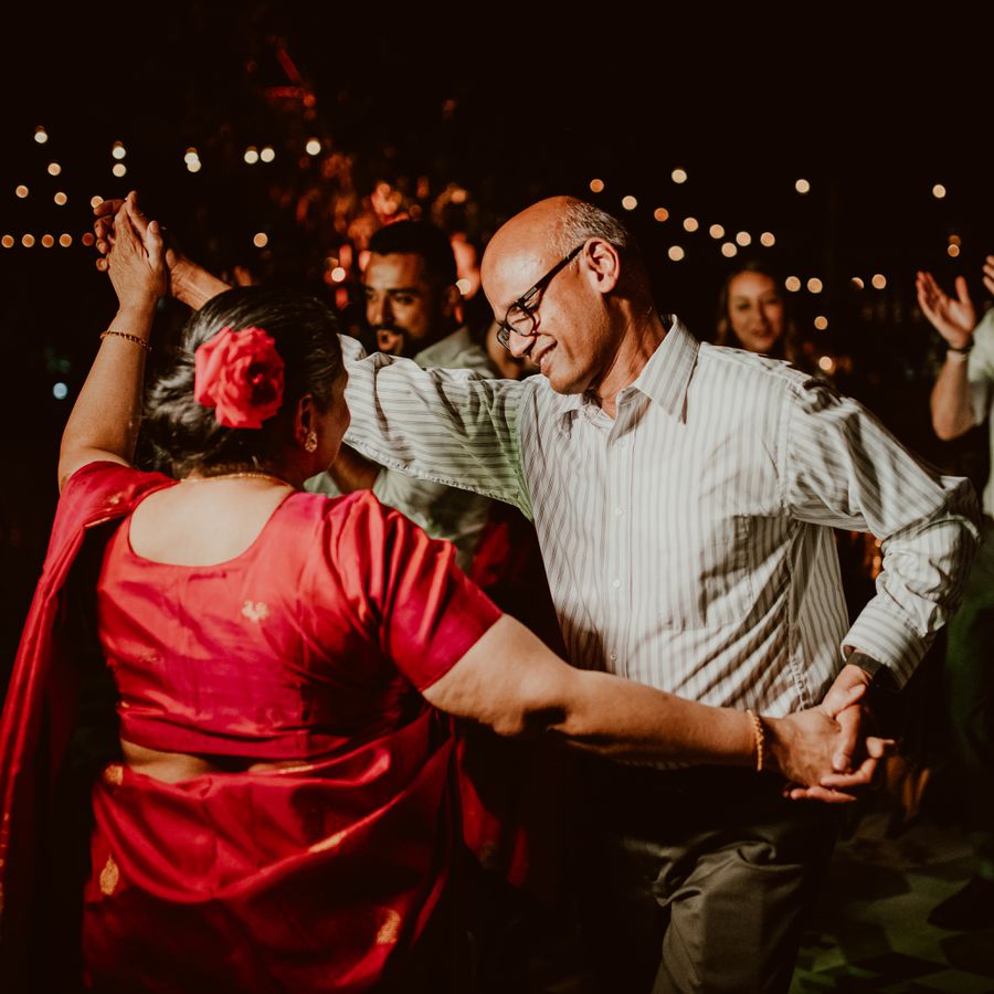 parents dancing at wedding