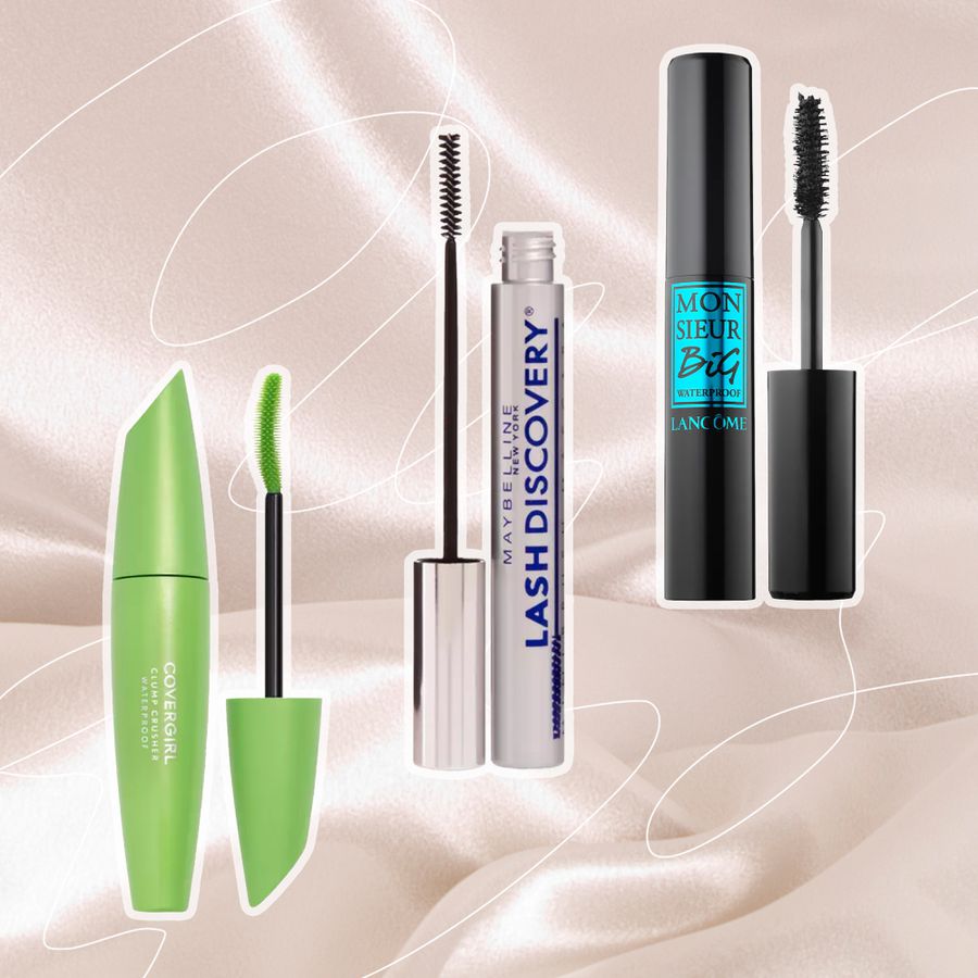 Waterproof mascaras we recommend on a flowy background