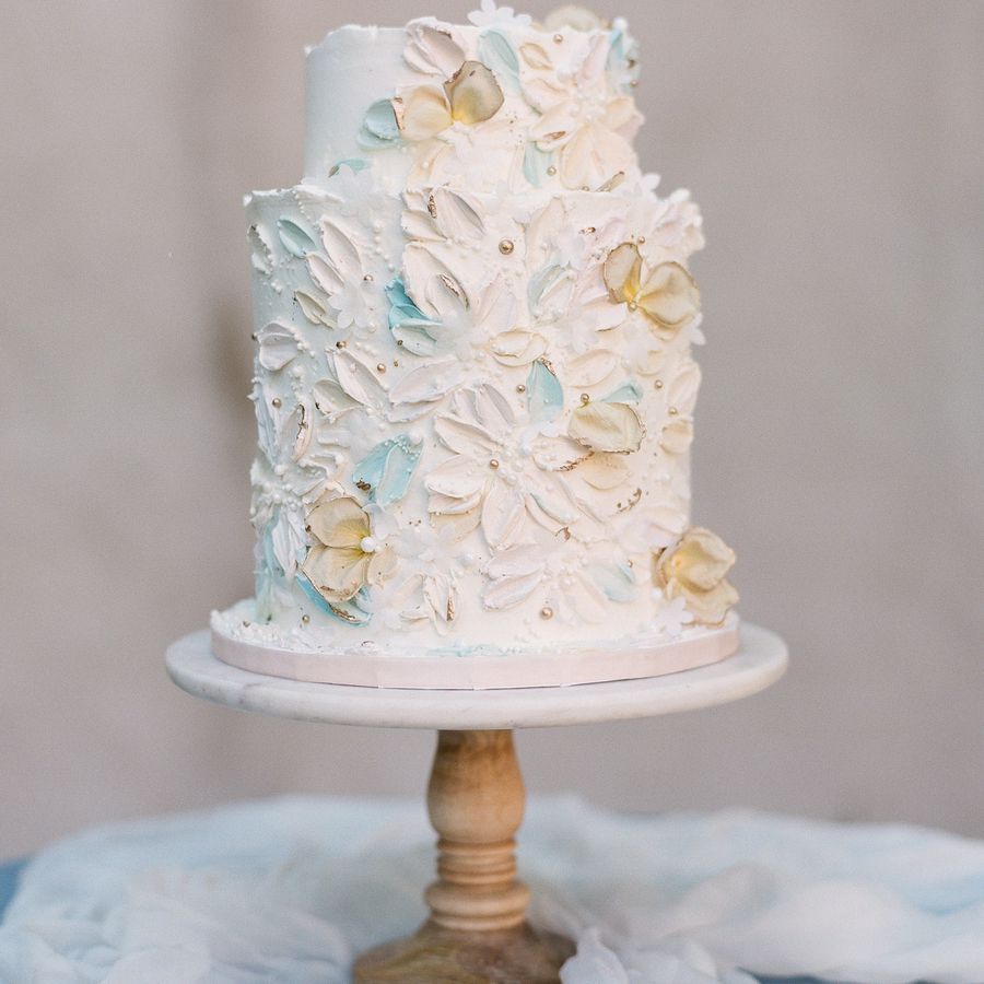 buttercream painted cake