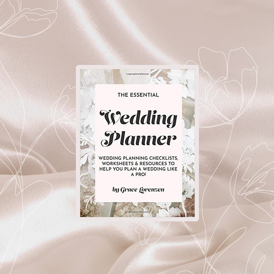 Collage of The Essential Wedding Planner on a gray background