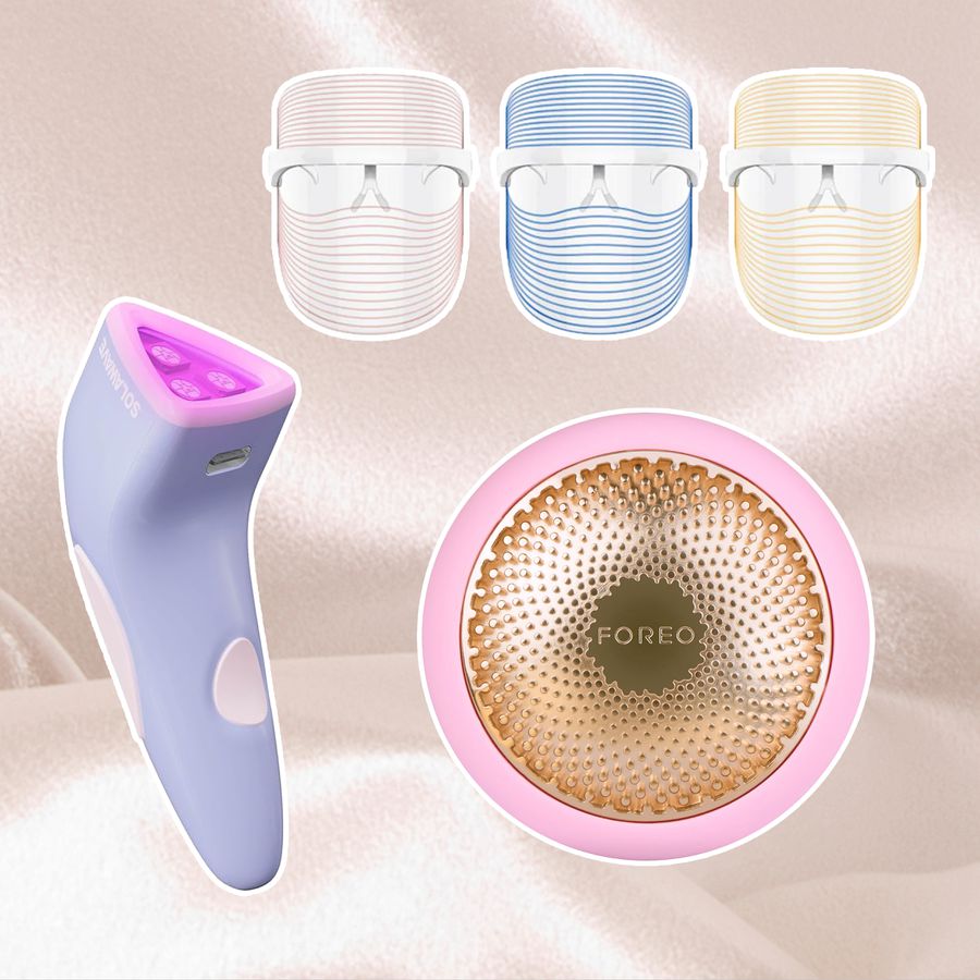 Collage of LED Light-Therapy Masks 