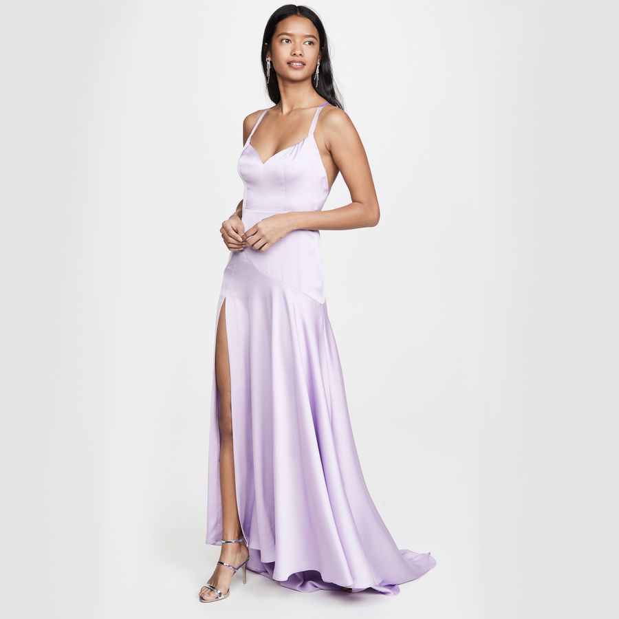 purple slip dress