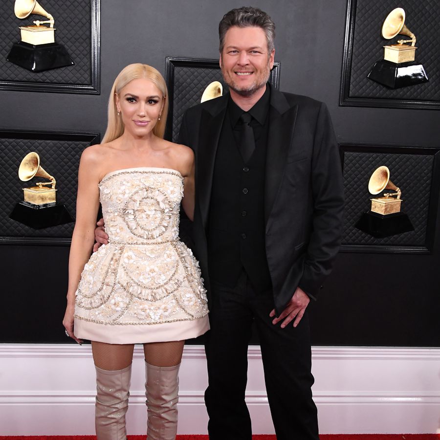 Gwen Stefani and Blake Shelton arrives at the 62nd Annual GRAMMY Awards