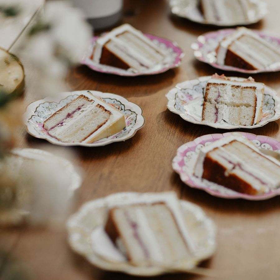 slices of wedding cake