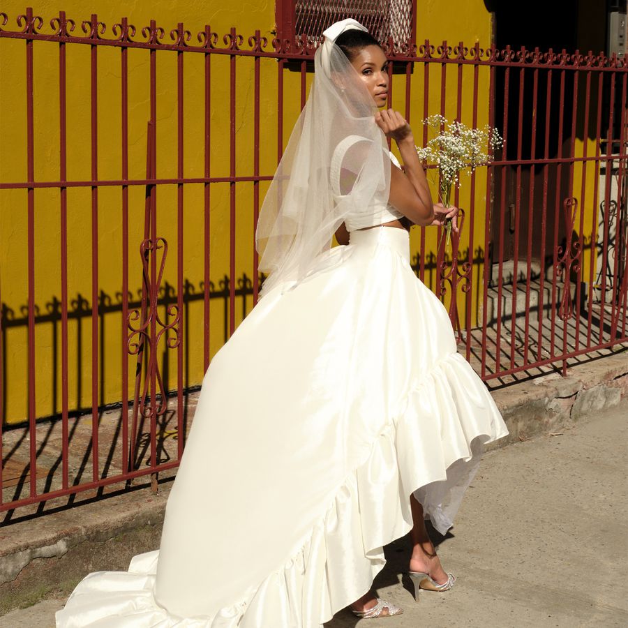 Scorcesa BFW Collection two-piece bridal skirt set