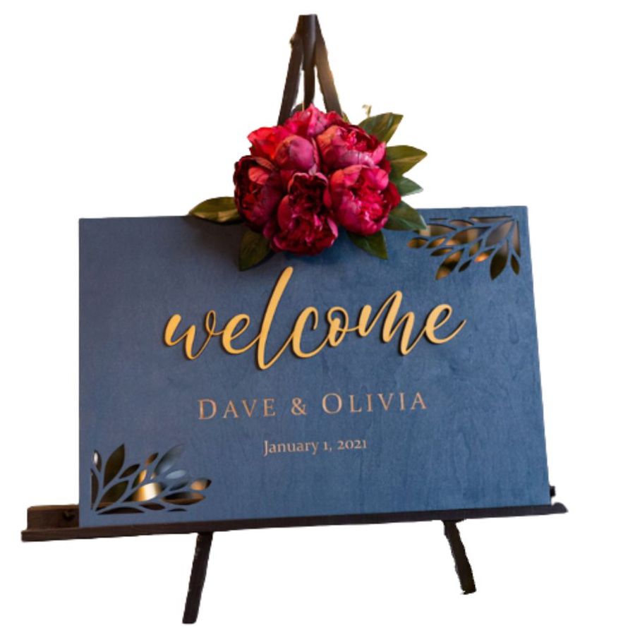 Ethereal Wedding Gift Welcome Wedding Sign on a white background